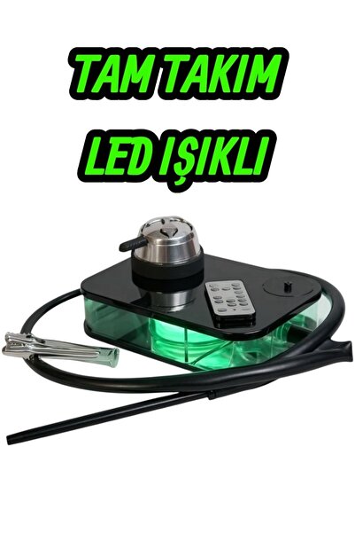 canper Işıklı Portatif Nargile Mika Nargile Işıklı Masa Üstü Nargile Led Lotus Marpuç Tam Set