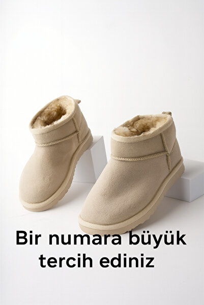 CRAFT MODA Kız/Erkek Çocuk İçi Kürklü Bot – Sıcak Tutan Kaymaz Taban