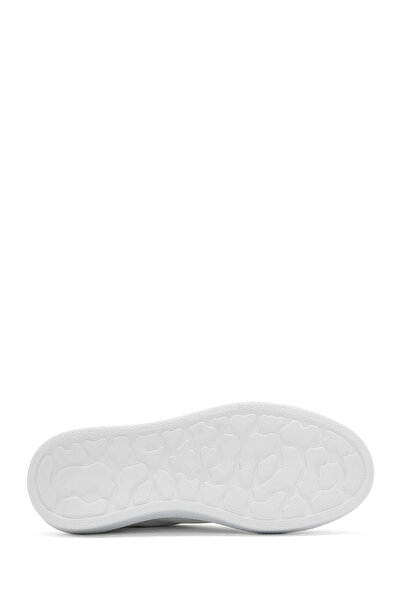 Derimod Γυναικείο δερμάτινο πάνινο παπούτσι με κορδόνια σε λευκό χρώμα 25SFD370118