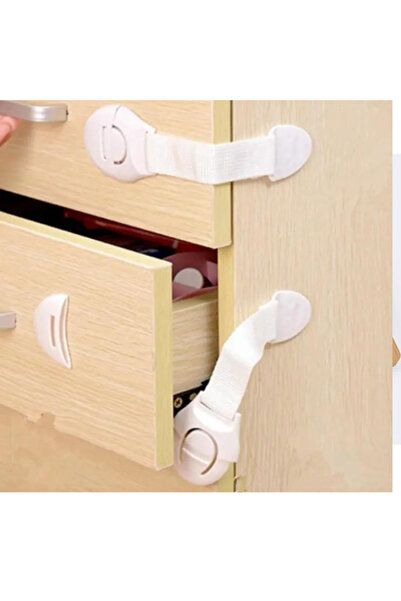 OEM Set of 5 child safety cabinet locks, Child door safety, 3m strong adhesive, White