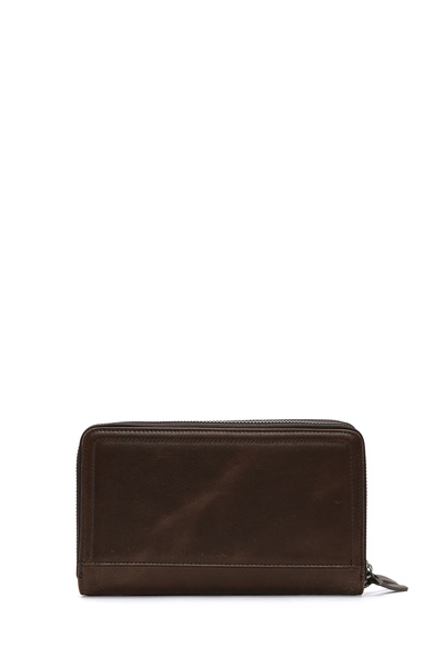 Derimod Erkek Kahverengi Telefon Bölmeli Deri El Çantası 23WBD3100CR