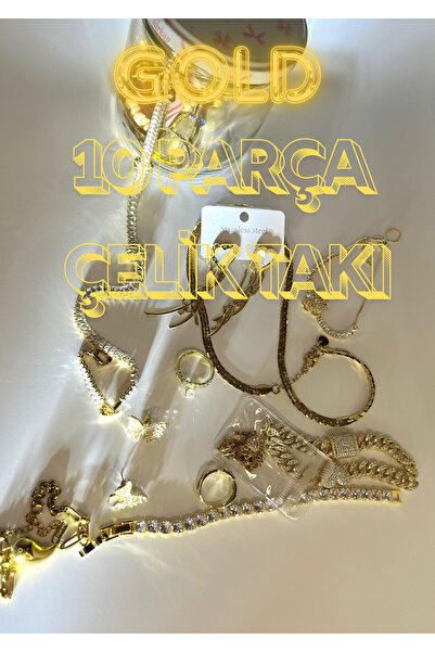 Silay mağaza Paslanmaz Çelik Takı Kavanozu 10 Parça