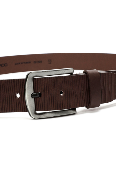 Derimod Men's Leather Belt - Brown Printed, Model 000A2D 1305126