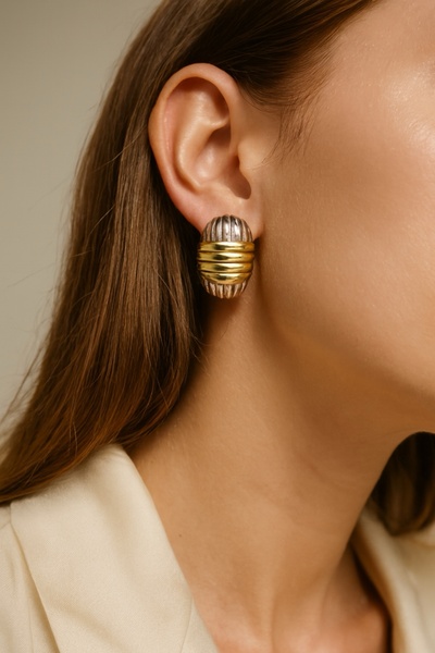 Kokoş KÜPE ÇELİK İKİ RENK KLASIK