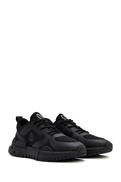 Derimod Zero Erkek Siyah Bağcıklı Kumaş Sneaker 24WFD690414