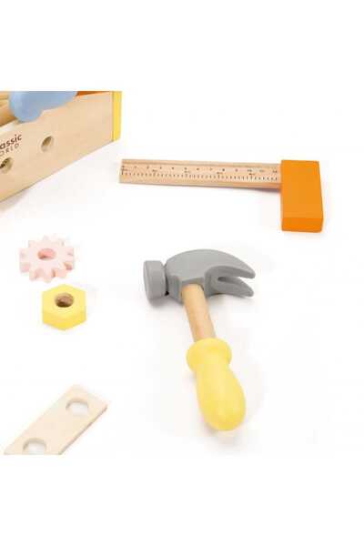 CLASSIC 4 Classic World tool box set, wood, multicolor, 20 pieces KID021787