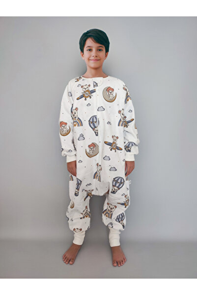 RUKİYE YAVUZ Pamuk Pazen كيس نوم للأطفال بأكمام، 100% قطن، طبقة مزدوجة من الف...