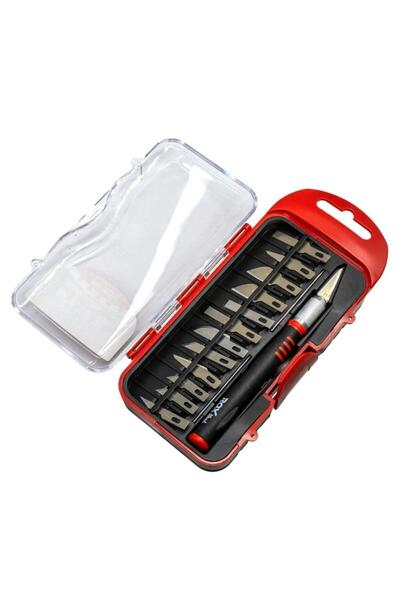 Rox Wood 0180 Pro Neşter Ahşap ve Maket Hobi Bıçak Seti 15 Parça