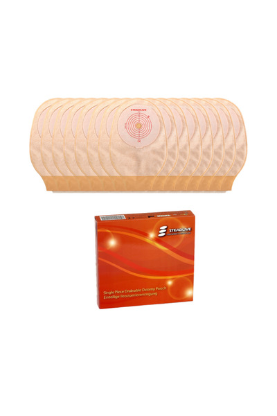 Steadlive Set 15 pungi colostomie/ileostomie 10-70mm, cu evacuare, filtru, op...