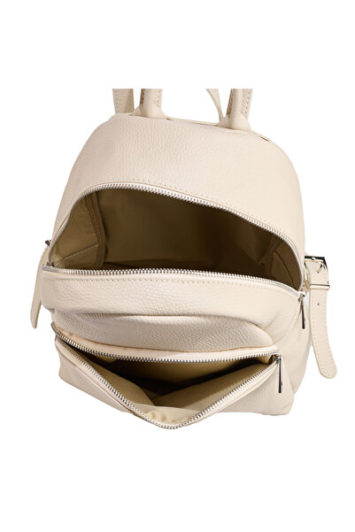 AZZURA Aida backpack, 100% natural cream leather, 8114