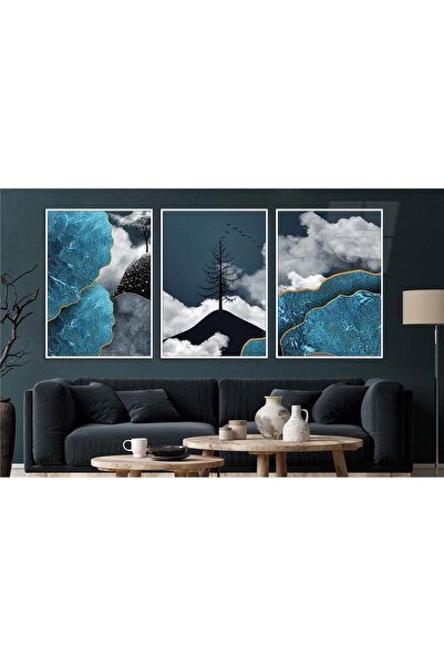 seninürünün Set de 3 picturi pe sticlă tematice de artă cu imprimare pe sticl...