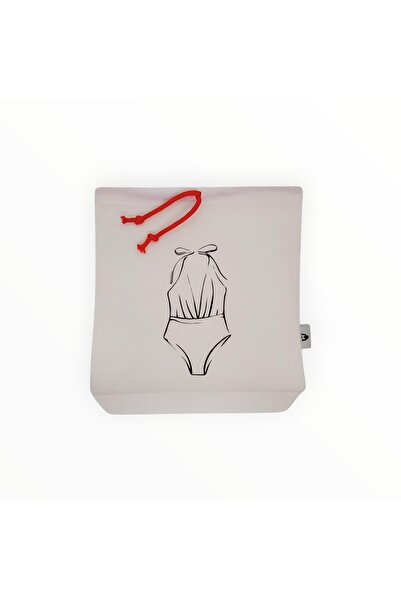 MoyBag Bikini Mayo Baskılı Bez Kese Çanta Bavul Düzenleyici Seyahat Kesesi