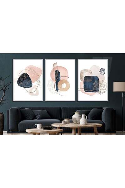 seninürünün Set de 3 picturi pe sticlă tematice de artă cu imprimare pe sticl...