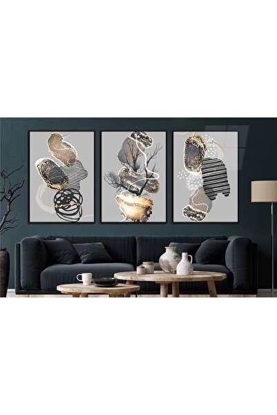 seninürünün Σετ 3 τεμαχίων με θέμα την τέχνη της εκτύπωσης σε πραγματικό γυαλ...