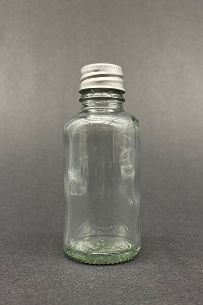 Rotanev 6 Adet Şeffaf Cam Shot Şişesi Sızdırmaz Gümüş Metal Kapaklı Kolonya Koku Süs Çok Amaçlı Şişe 30ml