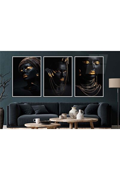 seninürünün Σετ 3 τεμαχίων με θέμα την τέχνη της εκτύπωσης σε πραγματικό γυαλ...