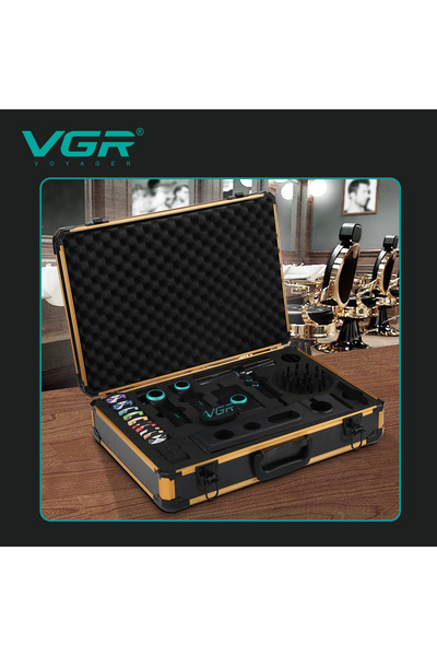 VGR مجموعة العناية بالرجال 4 في 1 (ماكينة تشذيب قطعتين + ماكينة حلاقة واحدة + مجفف شعر واحد)