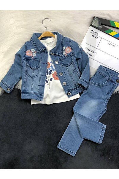 zavera for kids طقم جينز بناتي مكون من 3 قطع