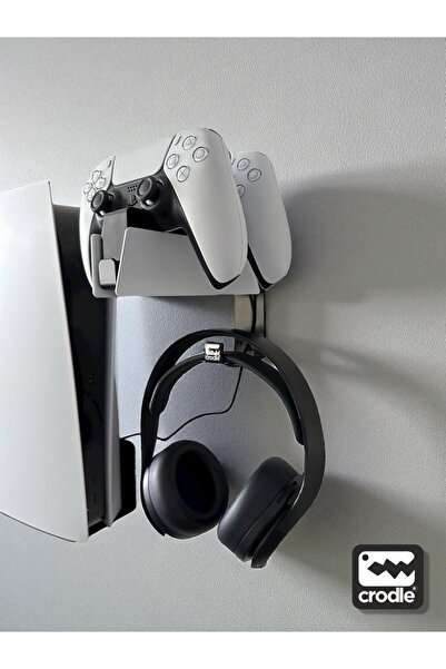 Crodle Ps5 Ps5 Slim Ps5 Pro Duvar Standı Dualsense Şarj Istasyonu Için Konsol Tutacağı 2'li Fırsat Paketi