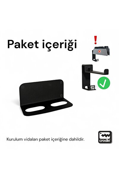 Crodle Ps5 Ps5 Slim Ps5 Pro Duvar Standı Dualsense Şarj Istasyonu Için Konsol Tutacağı 2'li Fırsat Paketi