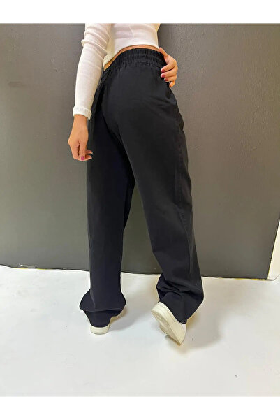 St.Poll BEL LASTİKLİ BAĞCIKLI BOL PAÇA PALAZZO YAZLIK DENIM PANTOLON