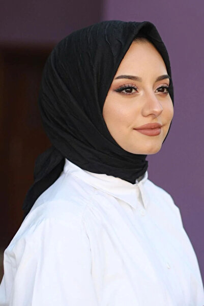 m moon scarf Μαύρο Premium Bamboo Crinkle Κασκόλ