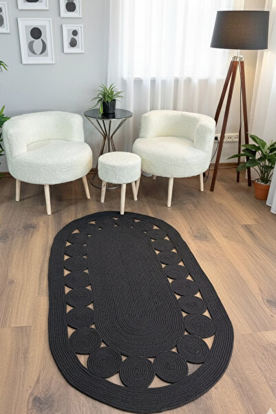 Rose'n Home JÜT RV455 Elde Dokuma Doğal Jüt Hasır Halı