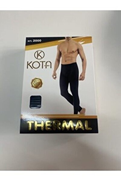 KOTA Μαύρο ανδρικό καλσόν Thermal 2000