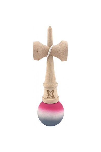 Bibilel Kids Interactive Kendama X Professional Toy, Bibilel Kids, Wooden, Rubber Grip, 18 cm, Pink/White/Grey