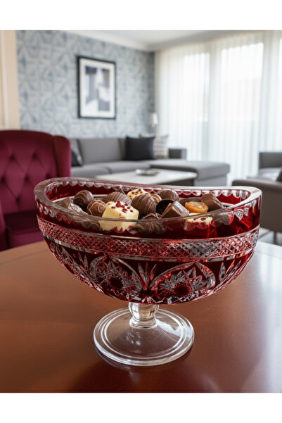 Paşabahçe Gondol Ayaklı Çikolatalık Şekerlik - Dekoratif Kristal Görünümlü Şık Sunum Kasesi