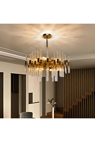 Happy Light ثريا ذهبية حديثة 6*E 14 مقاس 50 سم