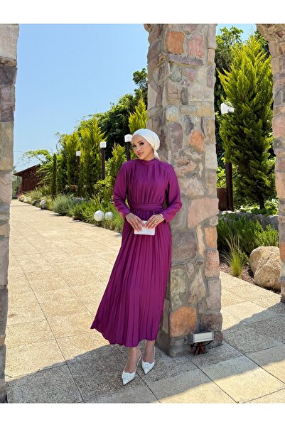 Melike Tatar Piliseli Elbise 32-2039-2