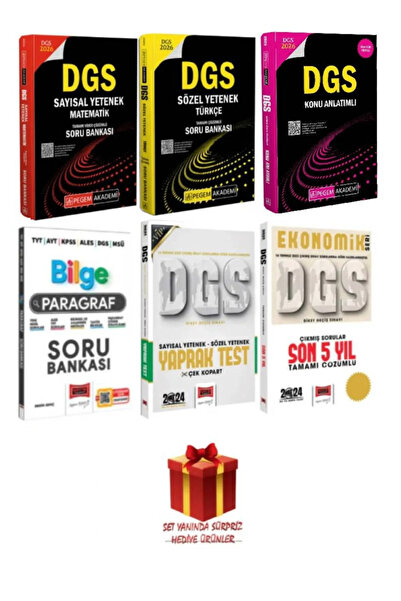Pegem Akademi Yayıncılık 2026 DGS Konu Anlatımı+ Sayısal Sözel Yetenek Soru B...