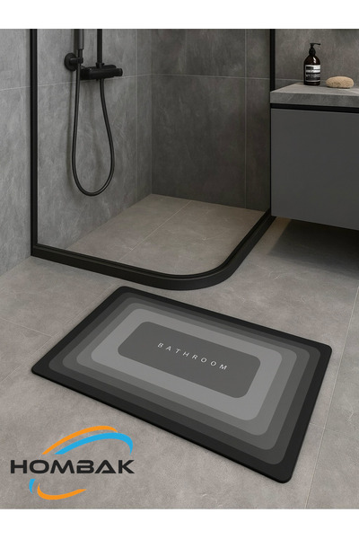 Hombak Bathroom Sihirli Su Emici Banyo Paspası Kaymaz Tabanlı Abdest Paspası ...
