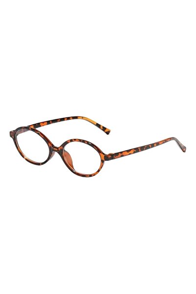 funeyes Miux Leopard Trend Model Ellipse Oval Blue Light Protection Glasses Blue Block Screen Reading Eyewear
