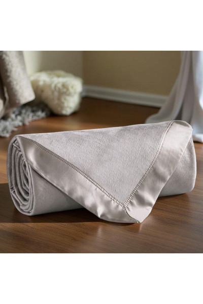 ICON SILK Saf İpek Battaniye (Açık Gri)