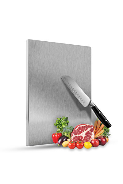 Güneş Krom Dekorasyon GKD 40x60 Cm Paslanmaz Çelik Tek Bükümlü Metal Tezgah K...