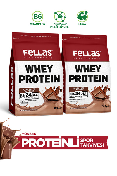 Fellas Whey Protein Tozu Çikolata Aromalı 525g x 2