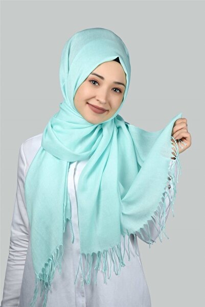 Altobeh Plain Pashmina Shawl - Light Turquoise
