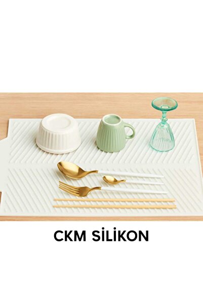 CKM silikon Krem Rengi Bulaşık Matı Çok Amaçlı Kullanıma Uygun