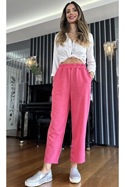 Atelier Derin Pembe Havuç Kesim Rahat Pantolon