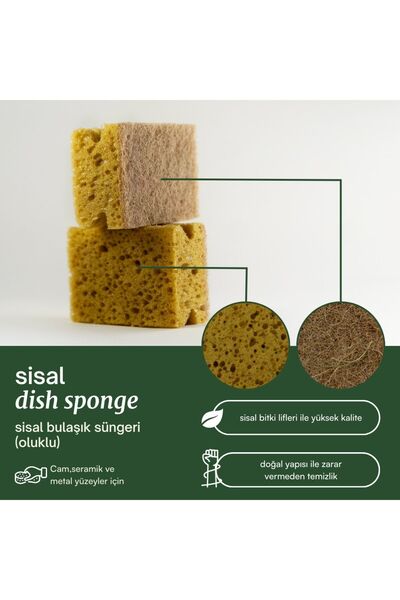 Scrubex Sisal 5’li Bulaşık Süngeri Oluklu SB1002