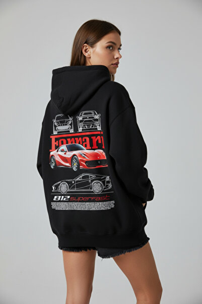 BRF Denim Company هوديي BRF للجنسين كبير الحجم من طراز Ferrari812 Superfast –...