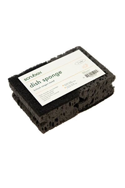Scrubex إسفنجة غسيل الأطباق من مود، عبوة من قطعتين، لون أسود، SB1034