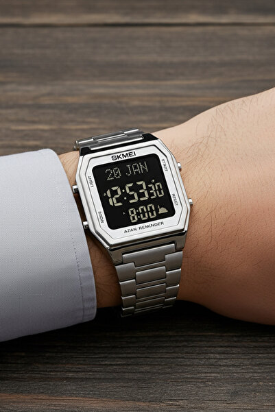 Skmei 1763 Ezanlı Kıblegahlı Erkek Kol Saati