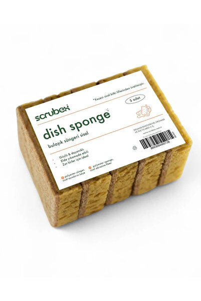 Scrubex إسفنجة غسيل الأطباق من السيزال، 5 قطع، كلاسيك SB1001