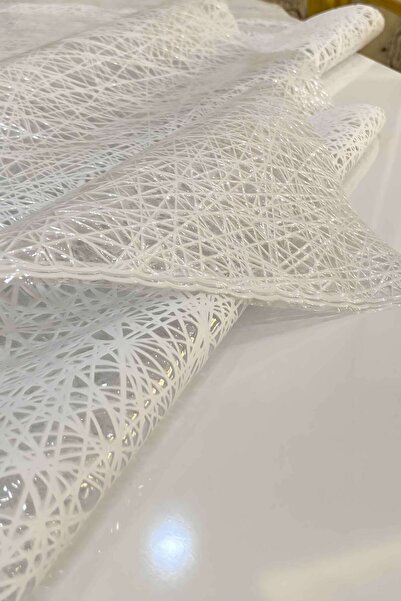 Rona Home Transparent Wicker Luxury Pvc Coated Table Cloth – Wipeable, Waterproof, White Beige Oilcloth