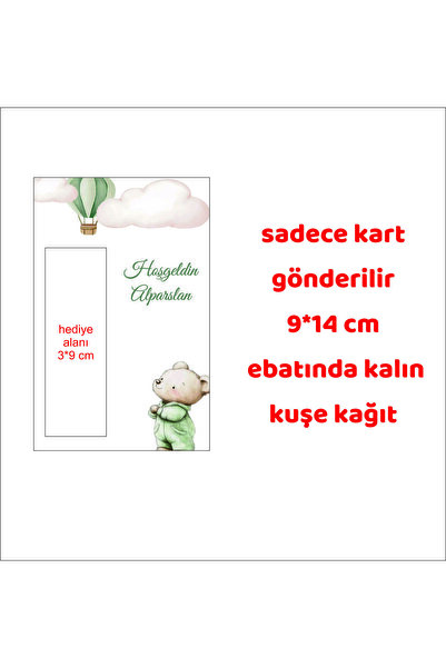 Sinek Kupası Tasarım Newborn Baby Gift Card 20 Pieces