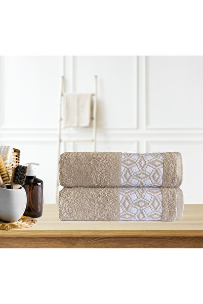 Lucy and Home 100% Cotton 2-Piece Hand, Face and Head Towels 55x100cm