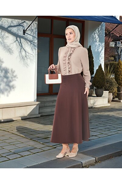 Lesa Wear Flowy Puff Flared Hijab Skirt